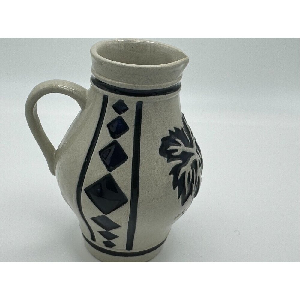 Vtg Original King Pitcher Krug West Germany Salt-Glazed Stoneware Creamer EUC